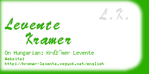 levente kramer business card